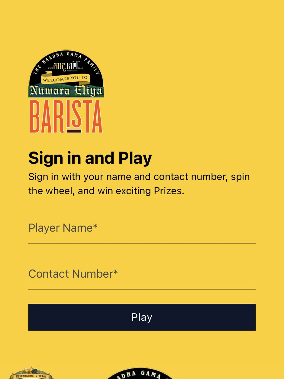 Barista Spin Wheel